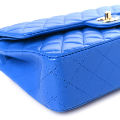 Chanel Lambskin Quilted Medium Double Flap Blue 8 of 9