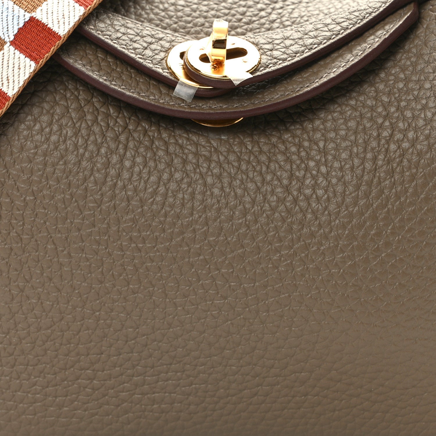 Hermes Taurillon Clemence Maxi Quadrille Mini Lindy 20 Etoupe Chai Nata Bleu Brume 8 of 13