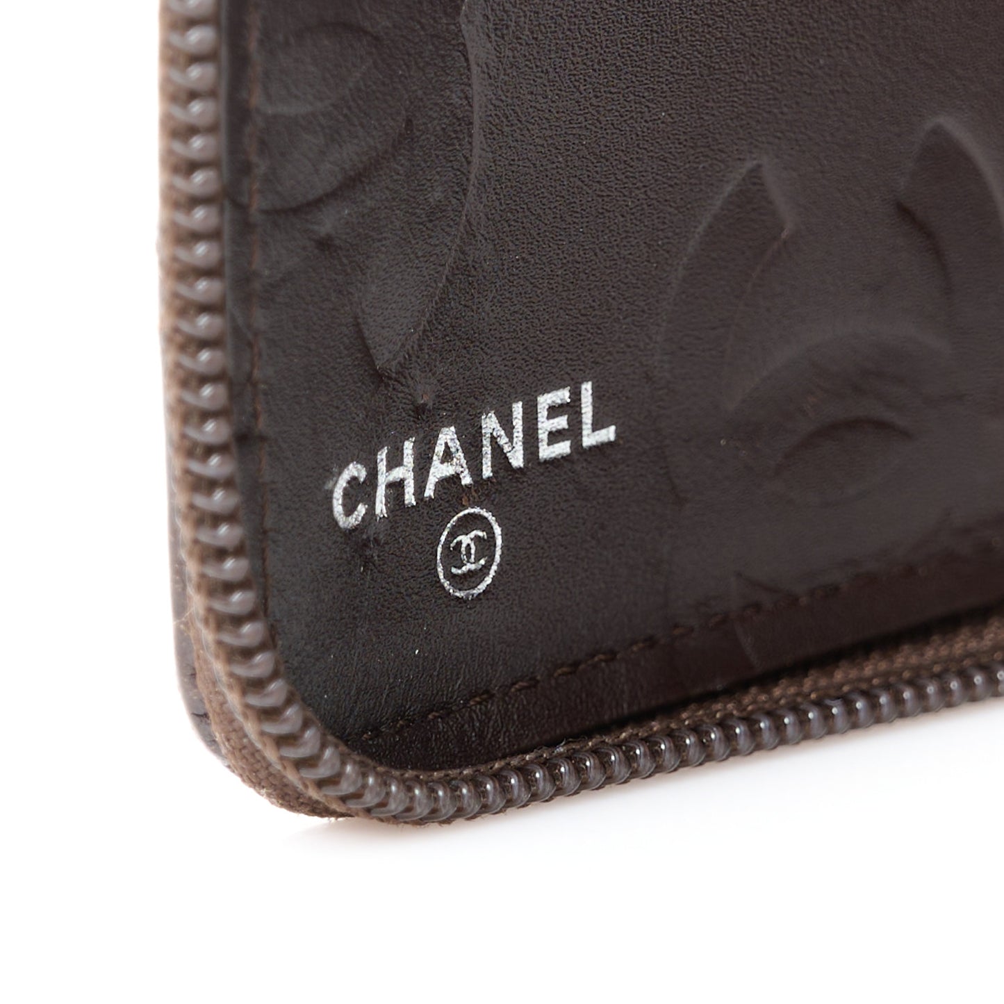 Calfskin Cambon Zip Around Organizer Wallet Brown