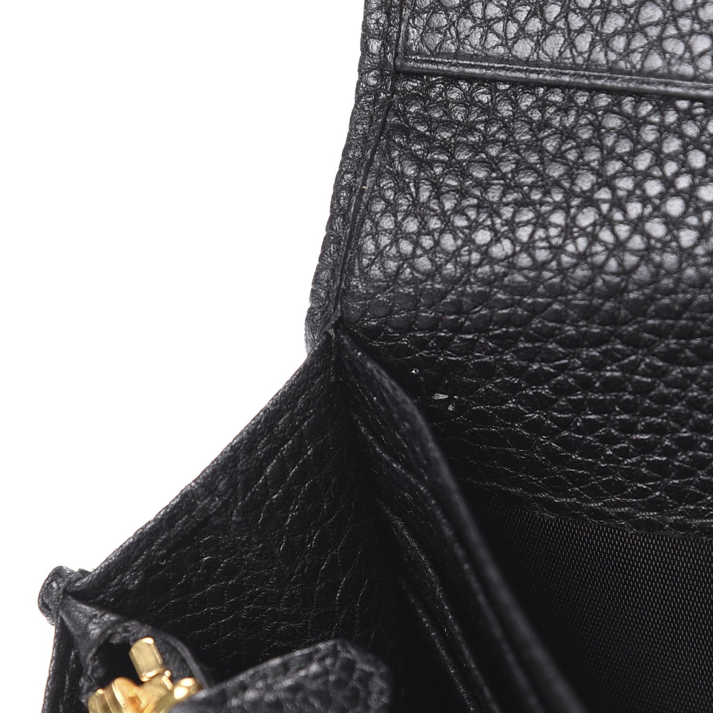 Vitello Daino Continental Flap Wallet Black