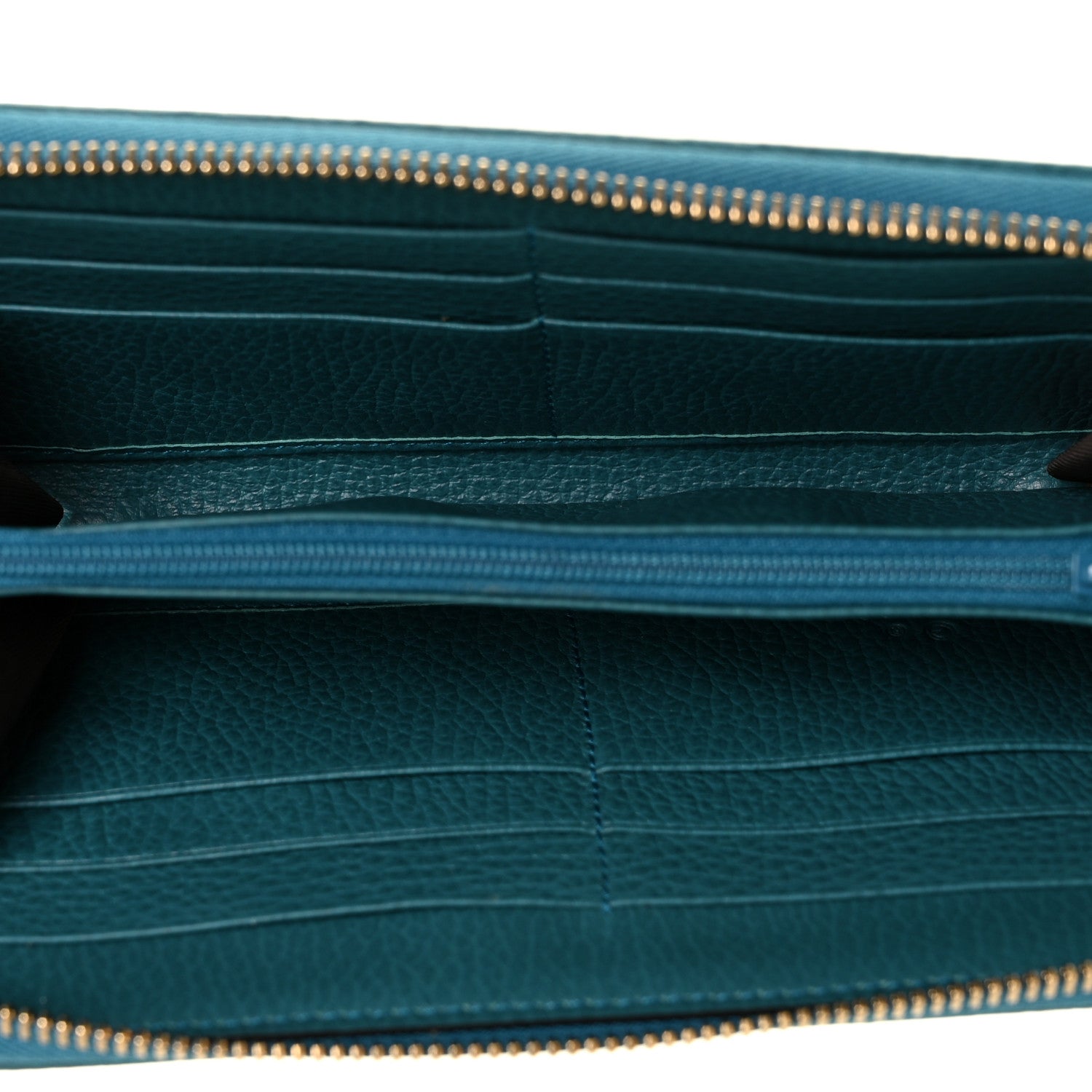 Gucci Monogram Dollar Calfskin Zip Around Wallet Beige Ebony Deep Cobalt 5 of 8