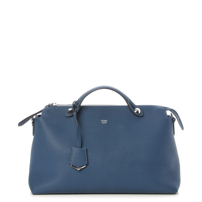 Fendi Vitello Camargue Large By The Way Boston Bag Blue 1 of 13