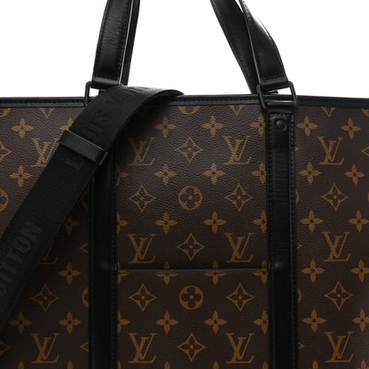 Louis Vuitton Monogram Macassar Weekend Tote GM 7 of 9