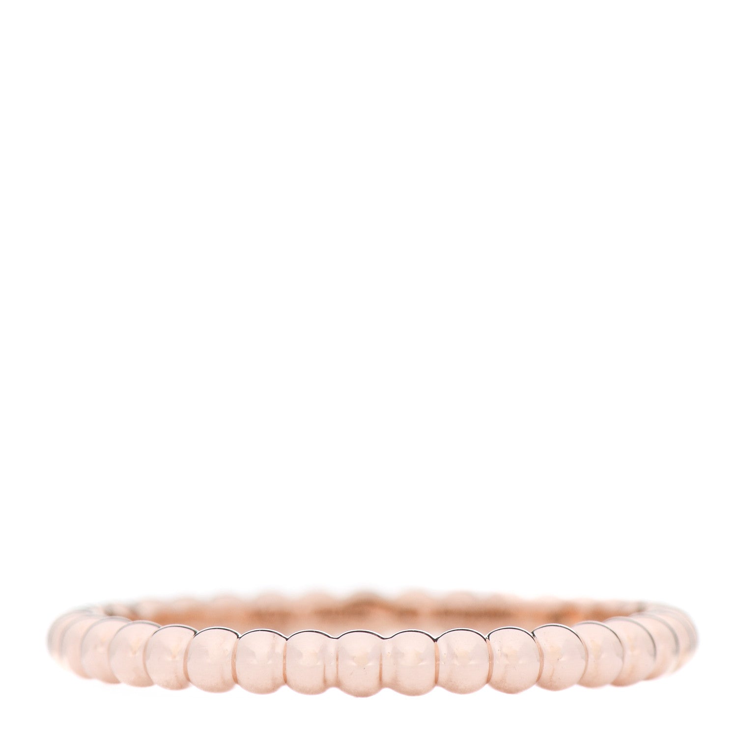 Van Cleef & Arpels 18K Rose Gold Small Perlee Ring 54 6.75 1 of 5