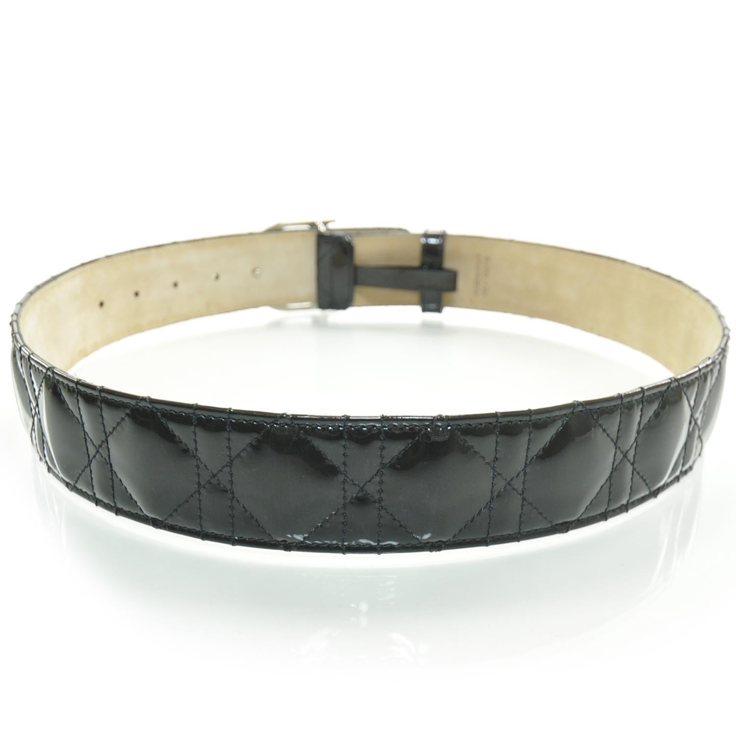 Christian Dior Patent Cannage Belt 85 Black 2 of 6