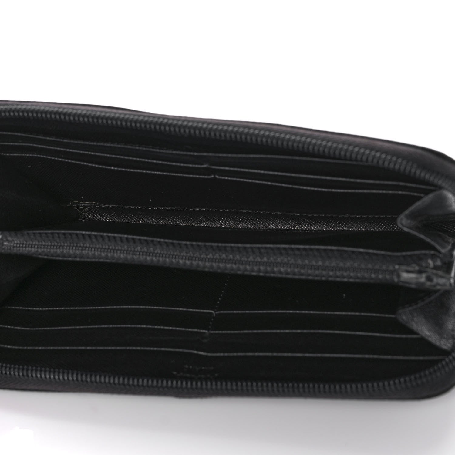 Prada Tessuto Nylon Zip Around Wallet Black 5 of 12