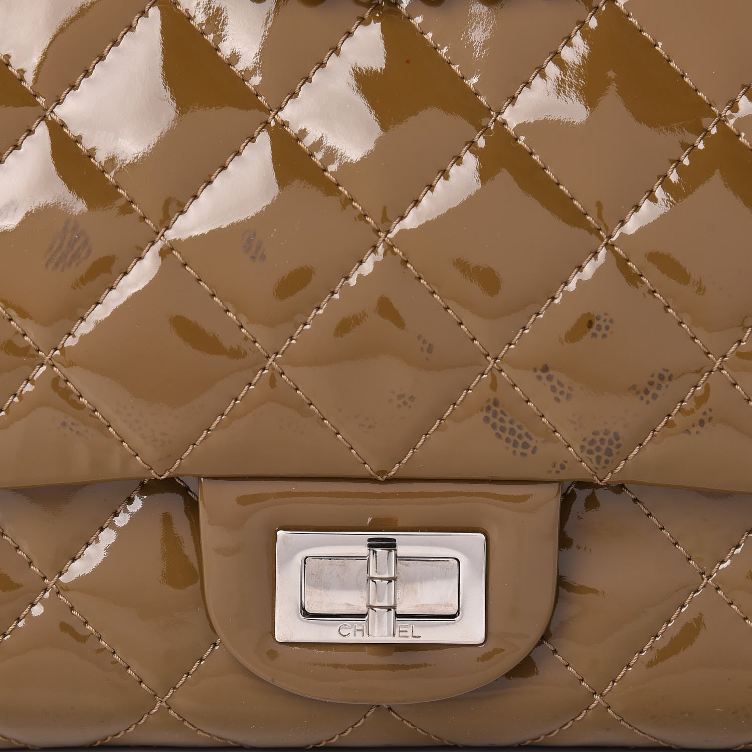 Chanel Patent Quilted 2.55 Reissue 227 Flap Taupe 12 of 21