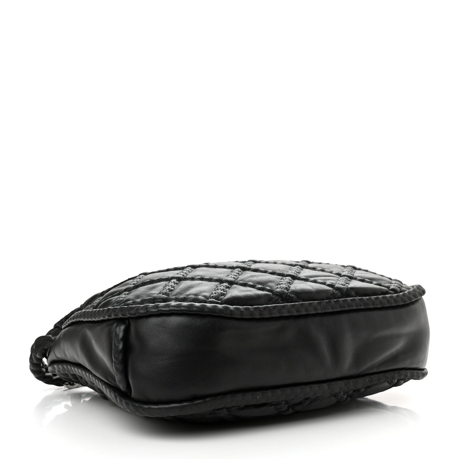 Chanel Quilted Lambskin Hidden Chain Hobo Black 4 of 10