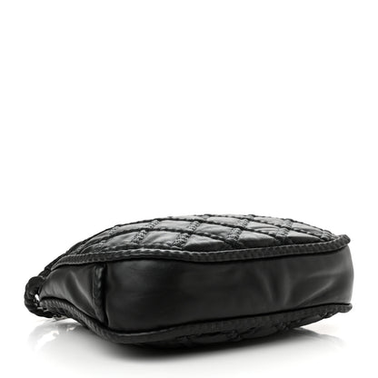 Chanel Quilted Lambskin Hidden Chain Hobo Black 4 of 10