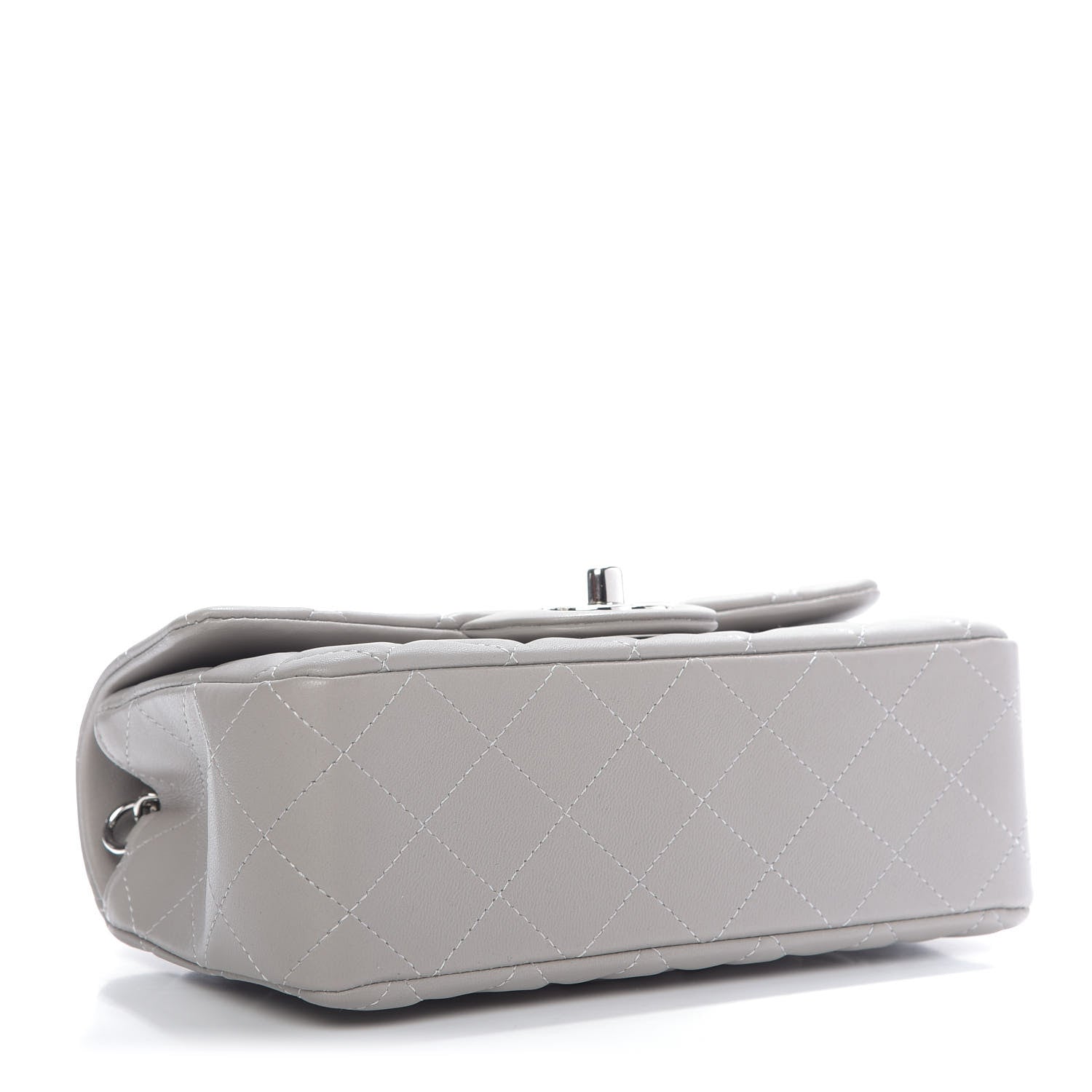 Chanel Lambskin Quilted Mini Rectangular Flap Grey 4 of 10