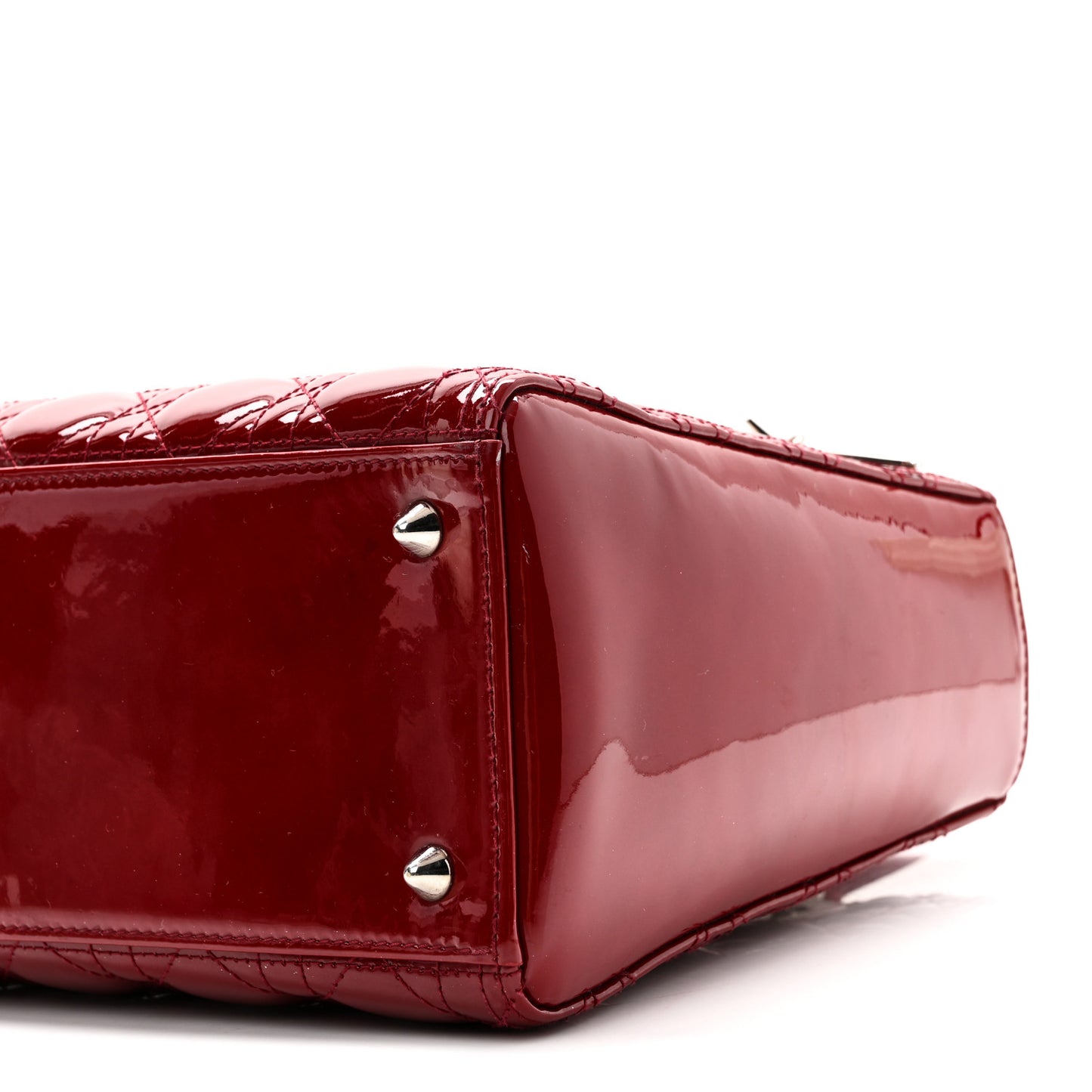Patent Cannage Medium Lady Dior Red