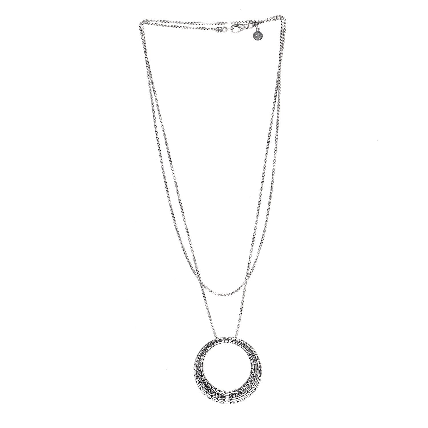 John Hardy Sterling Silver Classic Chain Graduated Pendant Necklace 2 of 3