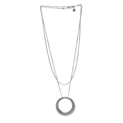 John Hardy Sterling Silver Classic Chain Graduated Pendant Necklace 2 of 3
