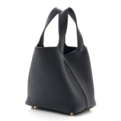 Hermes Taurillon Clemence Picotin Lock 18 PM Bleu Nuit 3 of 11