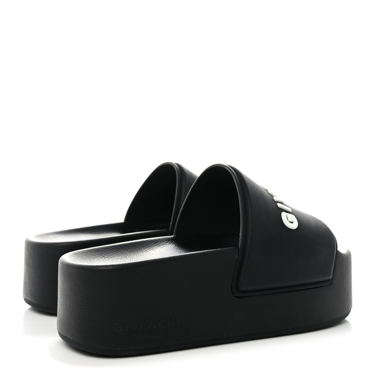 Givenchy Rubber Logo Platform Slides 37 Black 4 of 7