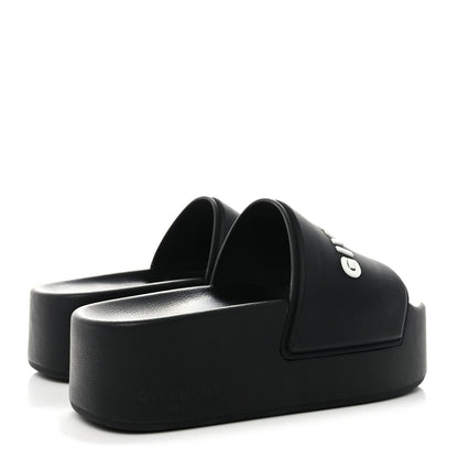 Givenchy Rubber Logo Platform Slides 37 Black 4 of 7