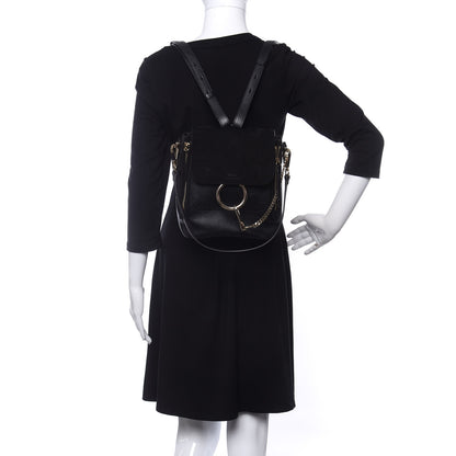 Chloe Suede Calfskin Small Faye Backpack Black 2 of 9