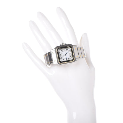 Cartier Stainless Steel 18K Yellow Gold 29mm Santos De Galbee Automatic Watch 2 of 6