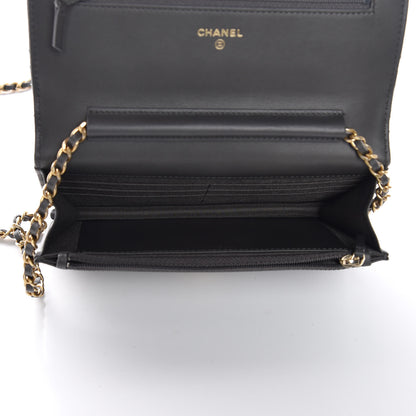 Chanel Calfskin Quilted Reissue Wallet On Chain WOC Charcoal 5 of 11