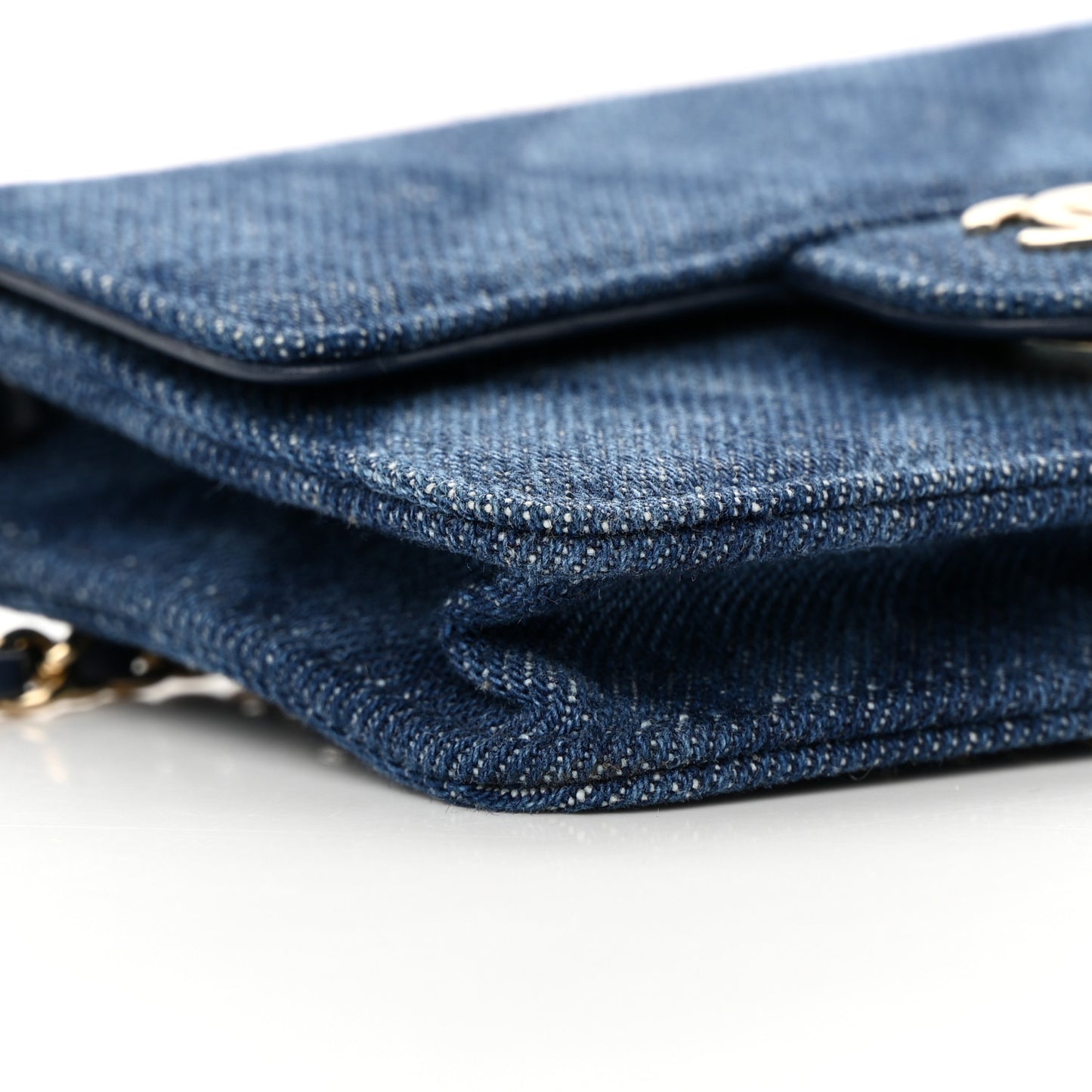 Denim Printed Belt Bag Dark Blue