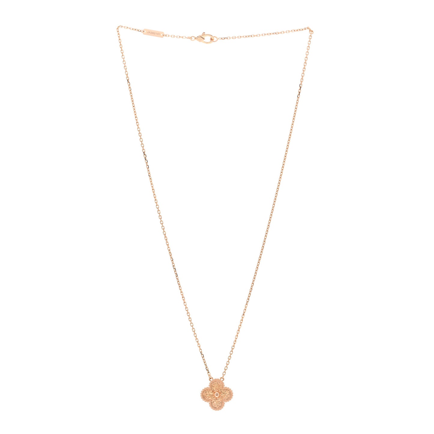 18K Rose Gold Vintage Alhambra Pendant Necklace