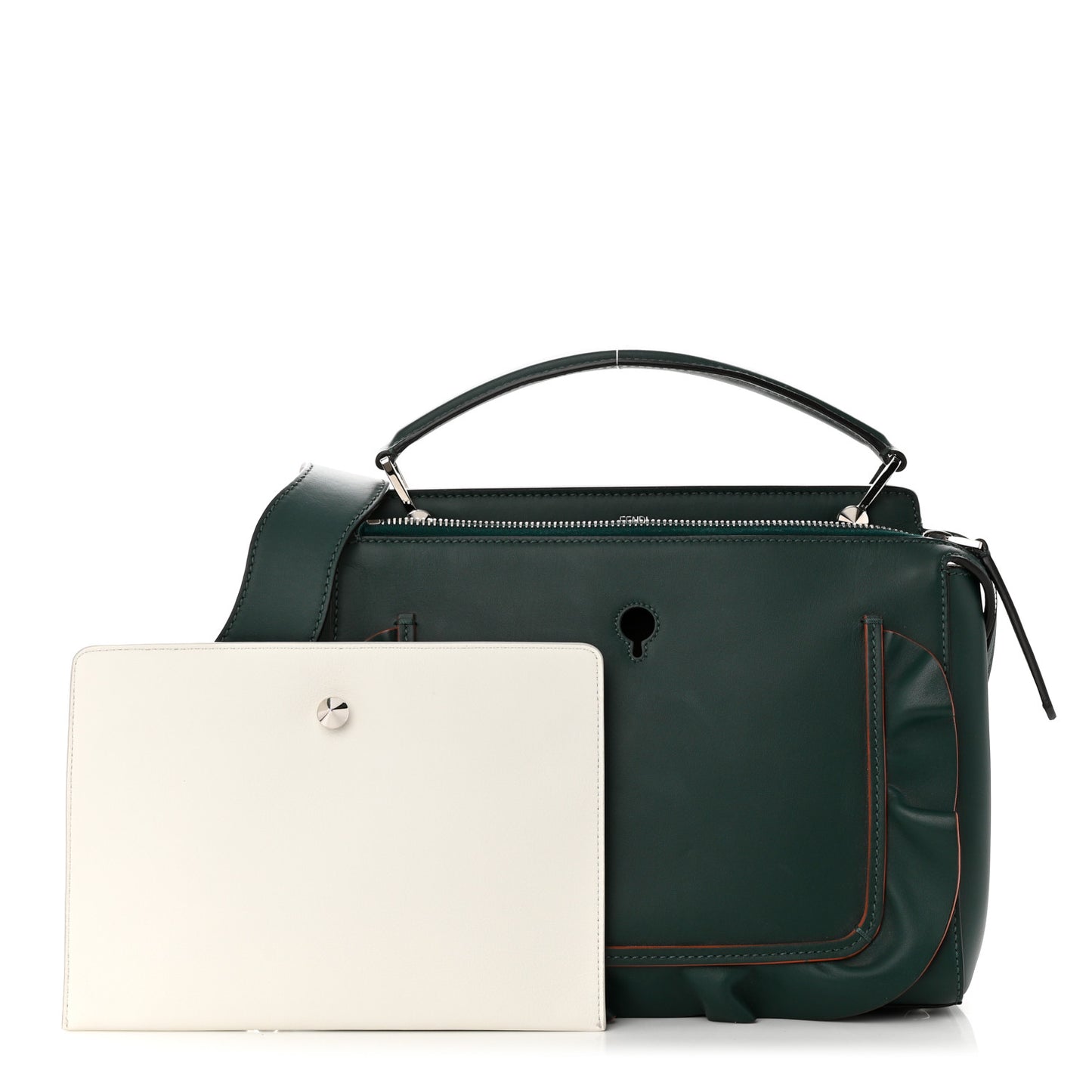 Vitello Baltico Century Dolce Waves DotCom Satchel Verde Inglese White