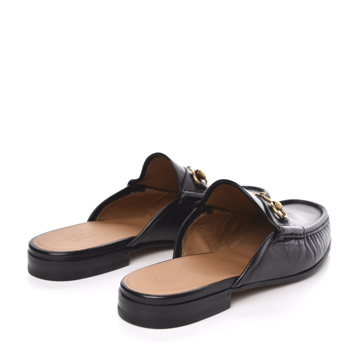 Goatskin Mens Horsebit Slippers 11 Black