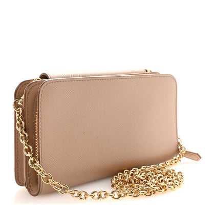 Prada Saffiano Chain Wallet Cammeo 3 of 10
