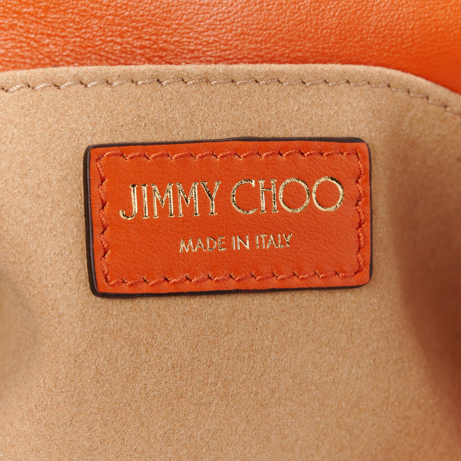 Jimmy Choo Shiny Calfskin Varenne Satchel Amber Orange 6 of 9