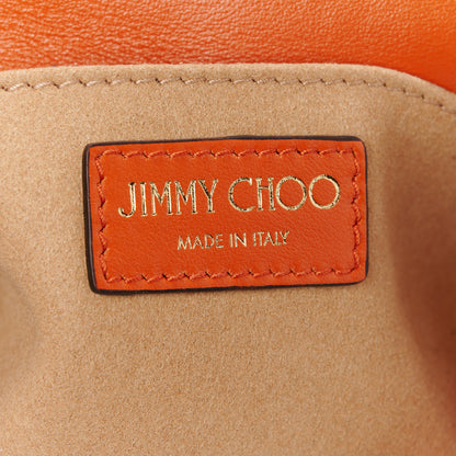 Jimmy Choo Shiny Calfskin Varenne Satchel Amber Orange 6 of 9
