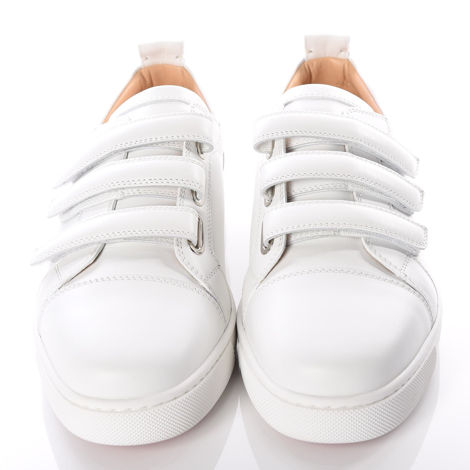 Christian Louboutin Calfskin Kiddo Donna Flat Sneakers 39.5 Bianco 3 of 9