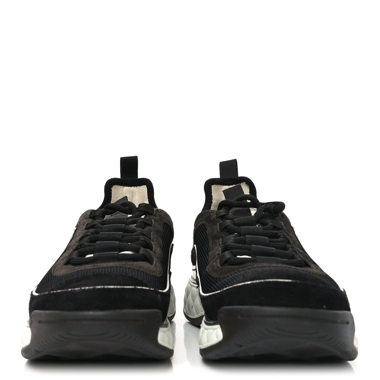 Chanel Fabric Suede CC Sneakers 39.5 Black Brown 3 of 8