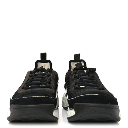 Chanel Fabric Suede CC Sneakers 39.5 Black Brown 3 of 8