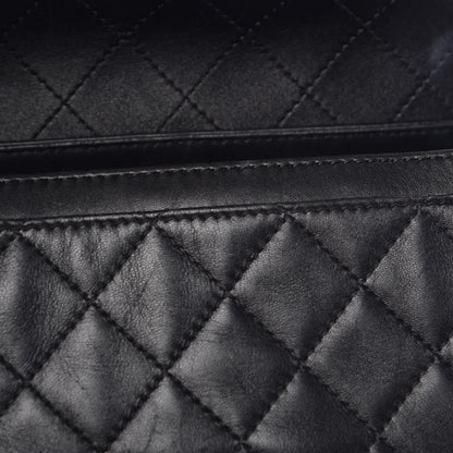 Chanel Lambskin Quilted CC Accordion Shopping Bag Black 9 of 14