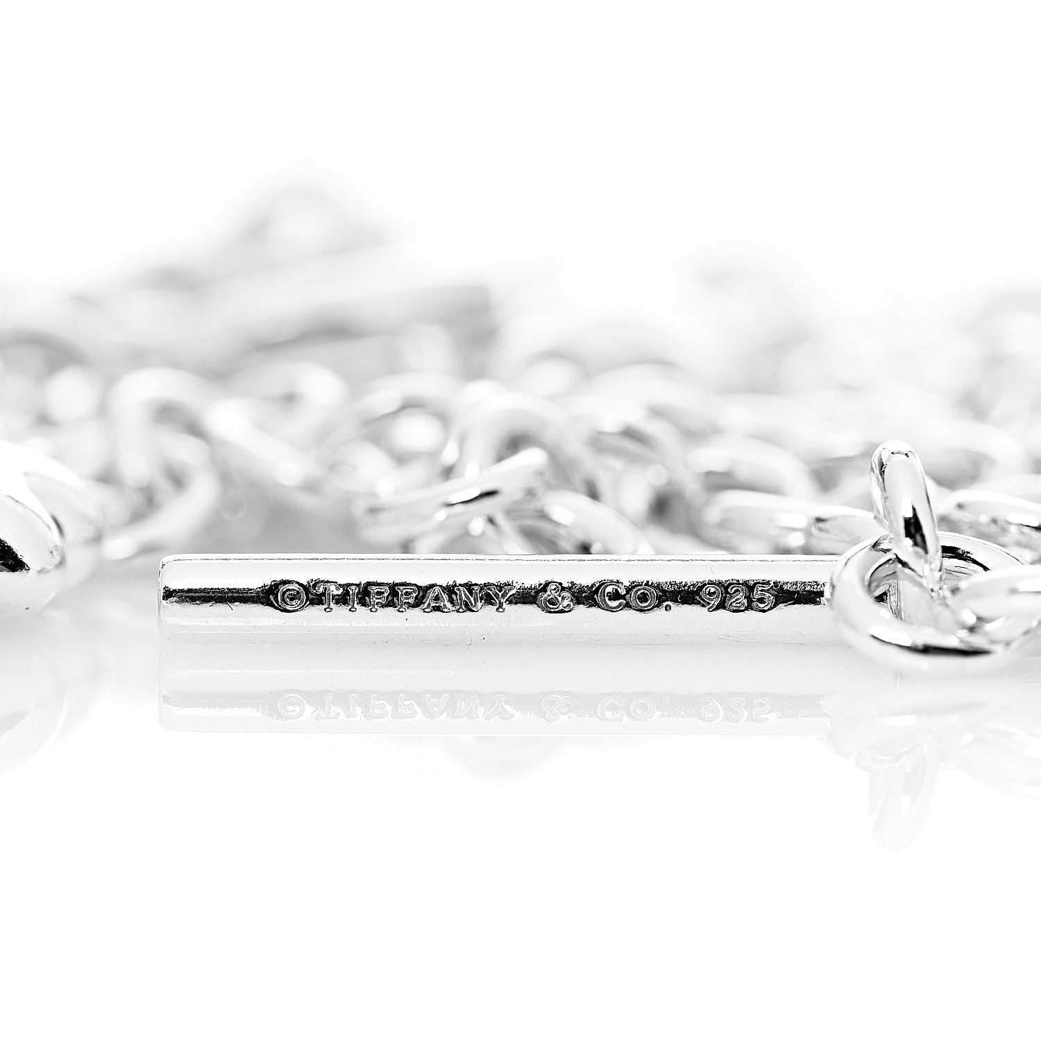 Tiffany Sterling Silver Multi Strand Puff Heart Bracelet 3 of 3