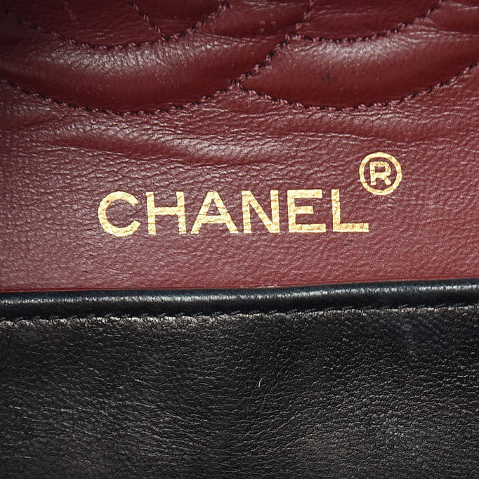 Chanel Lambskin Quilted Medium Double Flap Black 10 of 19