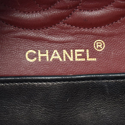 Chanel Lambskin Quilted Medium Double Flap Black 10 of 19