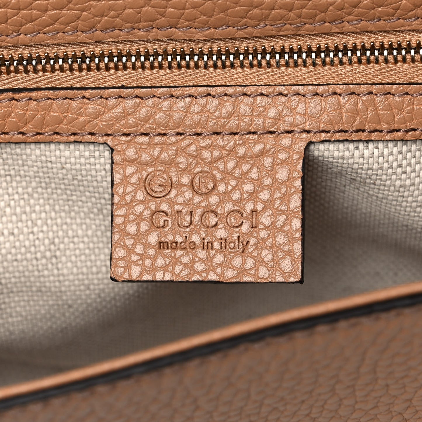 Pebbled Calfskin Medium Soho Flap Crossbody Camelia
