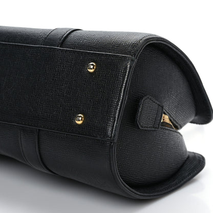 MCM Calfskin Studded Barrel Bag Black 8 of 8