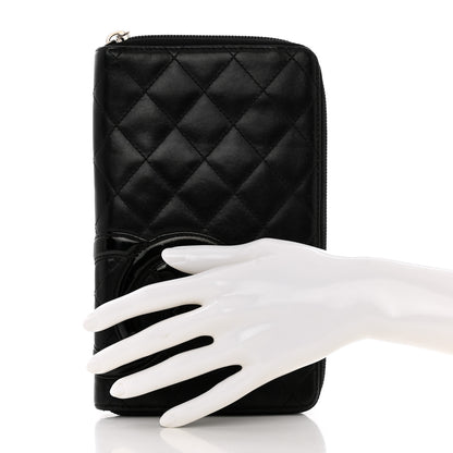 Chanel Calfskin Cambon Zip Around Organizer Wallet Black 2 of 12