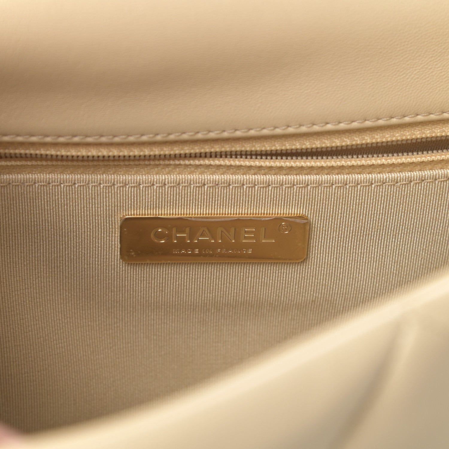 Chanel Lambskin Quilted Large Chanel 19 Flap Beige 6 of 11
