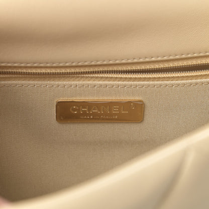 Chanel Lambskin Quilted Large Chanel 19 Flap Beige 6 of 11