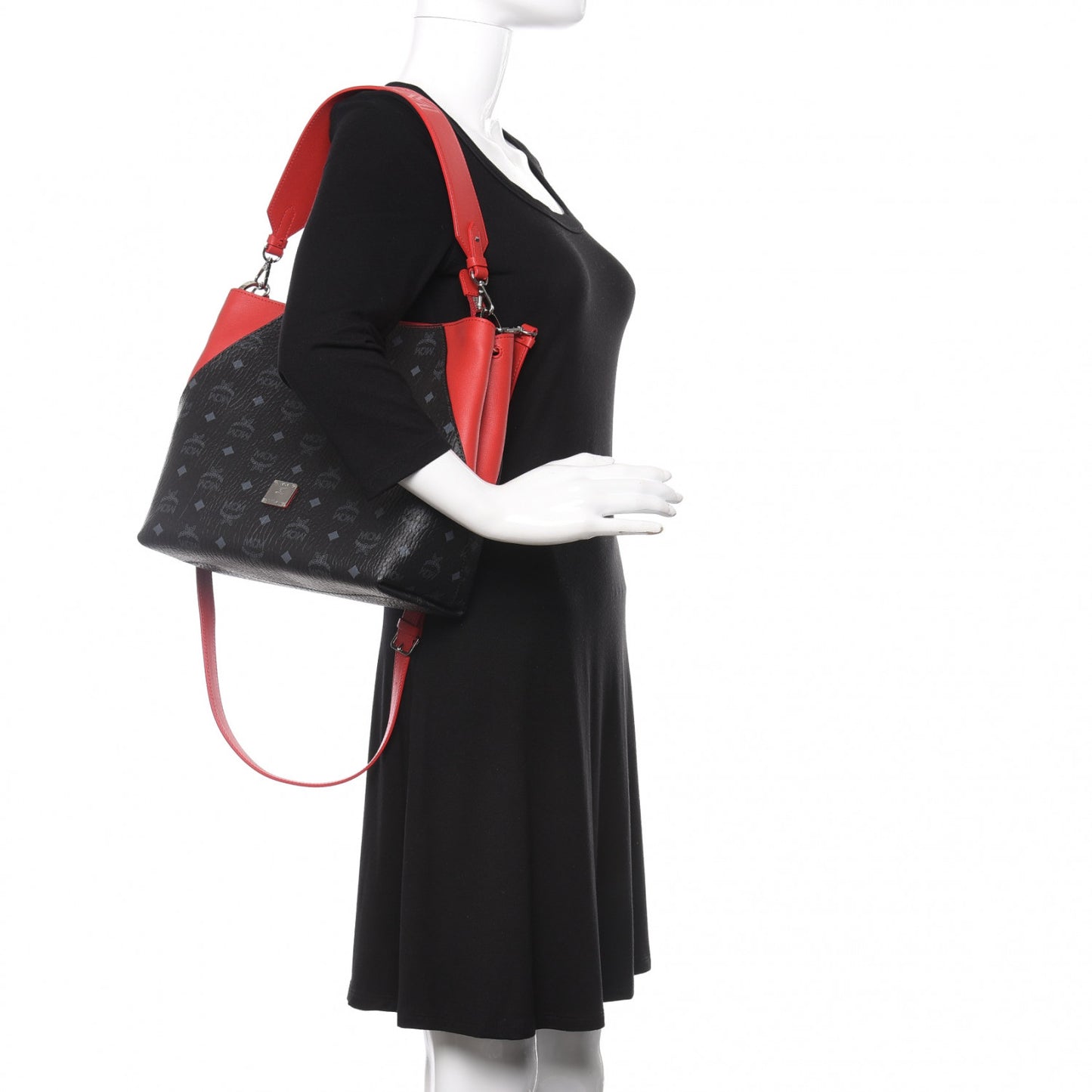 Visetos Medium Klara Hobo Red Black