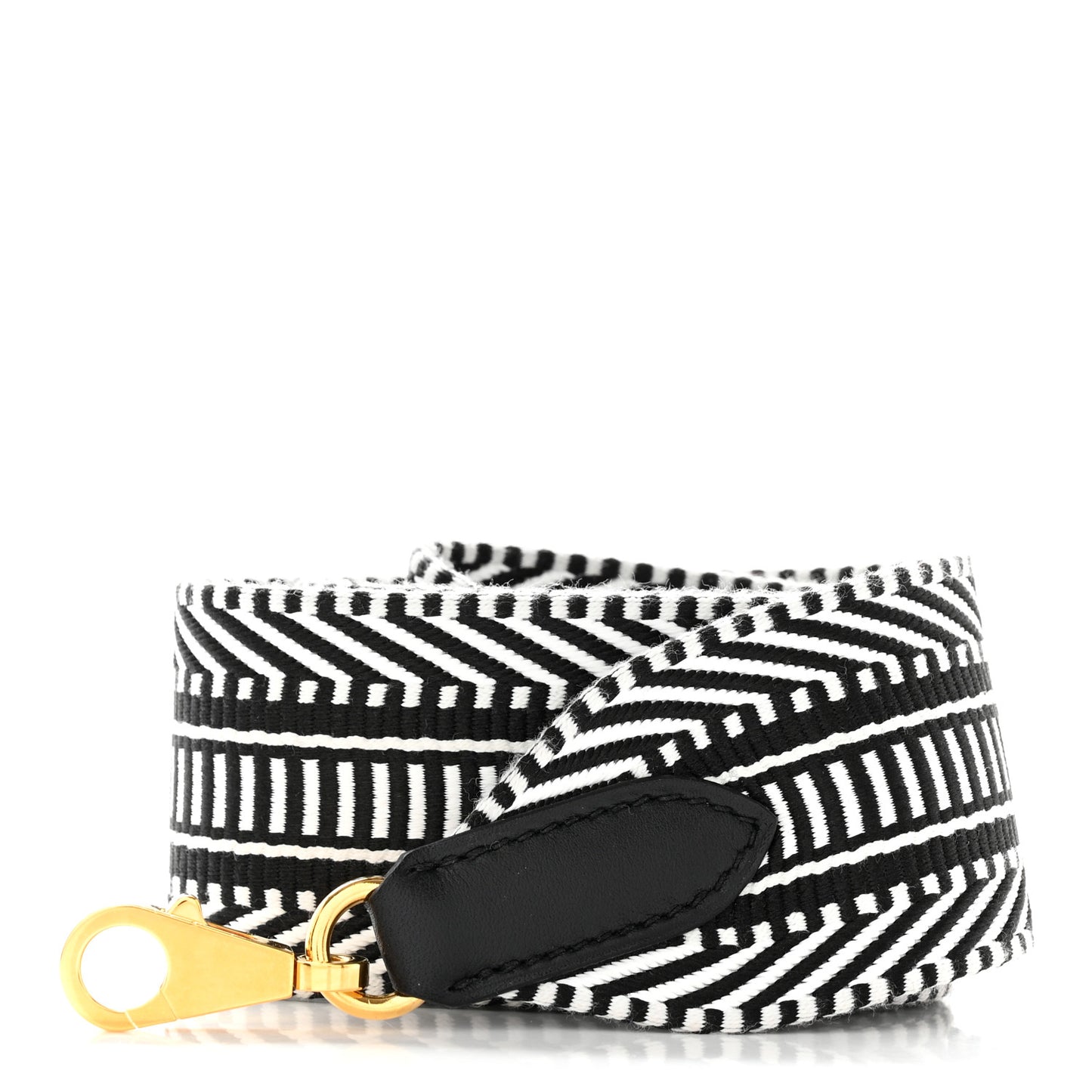 Toile Swift 50mm Sangle Cavale Shoulder Strap Black Ecru