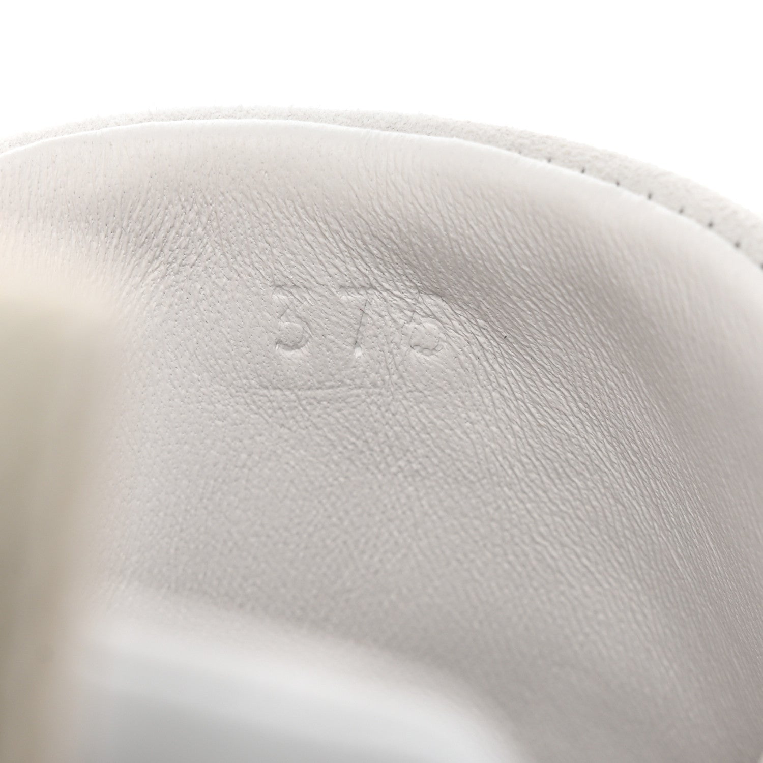 Hermes Calfskin Suede Goatskin Bouncing Sneakers 37.5 White 8 of 9
