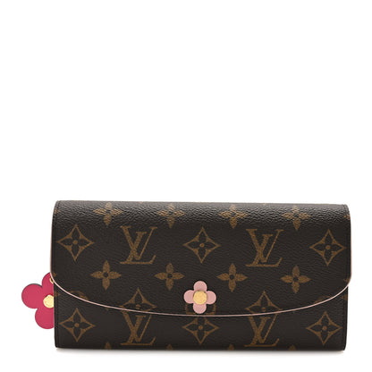 Louis Vuitton Monogram Bloom Flower Emilie Wallet Fuchsia 1 of 9