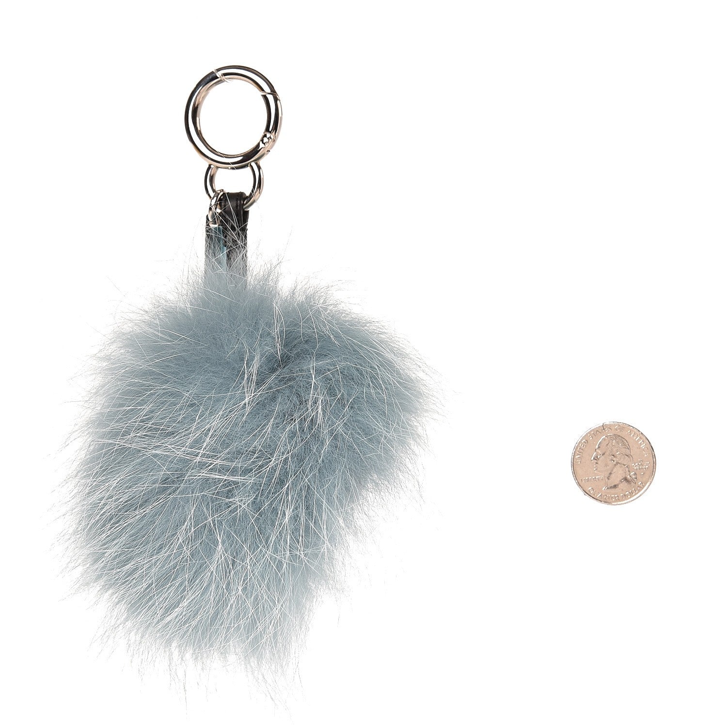 Fendi Fox Mink Rabbit Fur Vitello Flamingo Mini Monster Bag Bug Charm Lagoon Black Multicolor 2 of 4