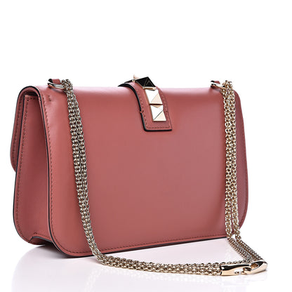 Valentino Garavani Vitello Medium Glam Lock Rockstud Flap Antique Rose 2 of 9