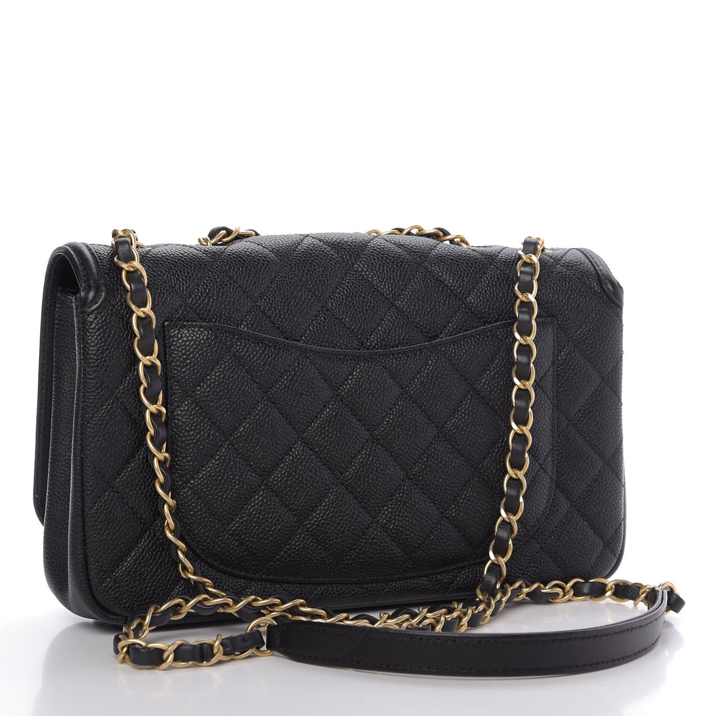 Caviar Quilted Medium CC Filigree Flap Black