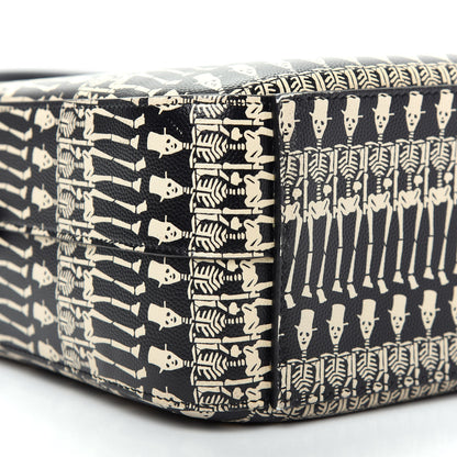 Saint Laurent Grain de Poudre Skeleton Print Medium Museo Briefcase Black 6 of 9
